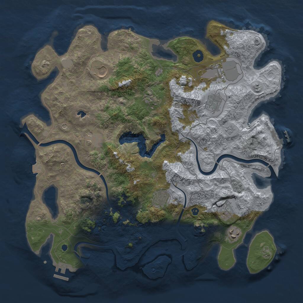 Rust Map: Procedural Map, Size: 4000, Seed: 47784575, 15 Monuments