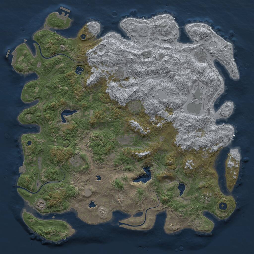 Rust Map: Procedural Map, Size: 4800, Seed: 6476578, 16 Monuments