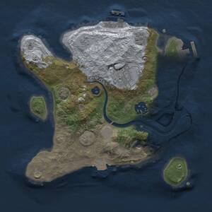 Thumbnail Rust Map: Procedural Map, Size: 2500, Seed: 45271246, 9 Monuments