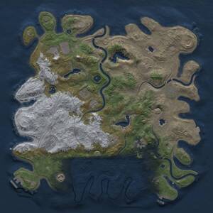 Thumbnail Rust Map: Procedural Map, Size: 4500, Seed: 1530305931, 16 Monuments