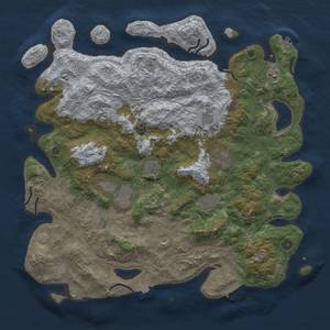 Thumbnail Rust Map: Procedural Map, Size: 4700, Seed: 11, 19 Monuments