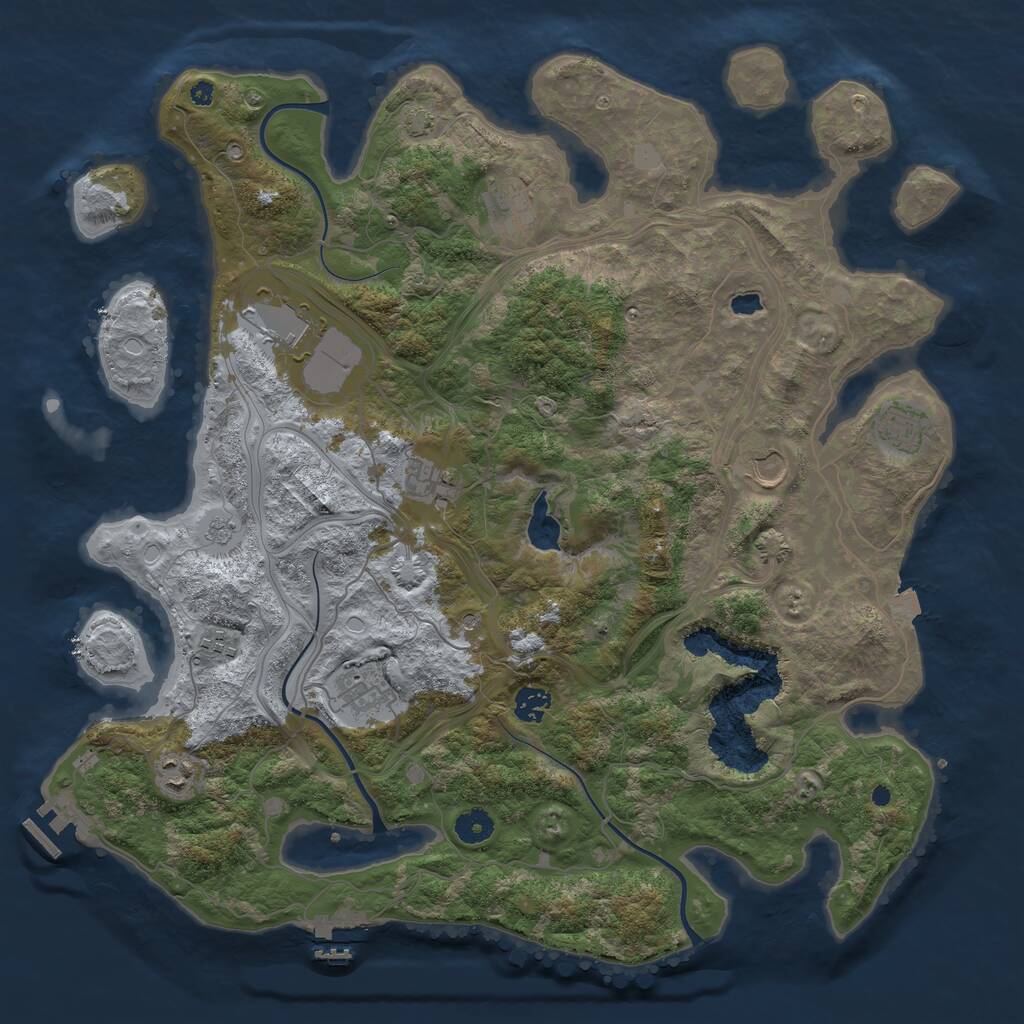 Rust Map: Procedural Map, Size: 4250, Seed: 1797758294, 15 Monuments