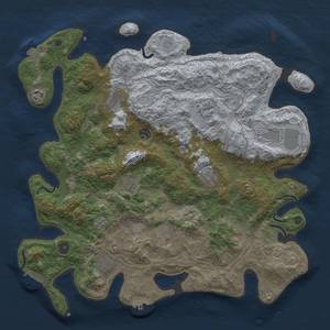 Thumbnail Rust Map: Procedural Map, Size: 4300, Seed: 600775682, 18 Monuments