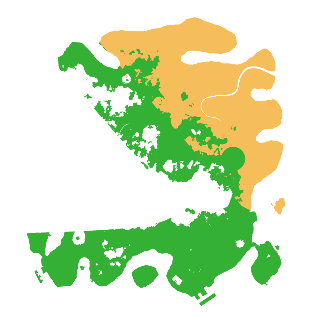 Biome Rust Map: Procedural Map, Size: 3500, Seed: 4343