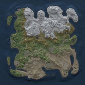 Thumbnail Rust Map: Procedural Map, Size: 3750, Seed: 407209257, 17 Monuments