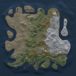 Thumbnail Rust Map: Procedural Map, Size: 3700, Seed: 102179911, 18 Monuments