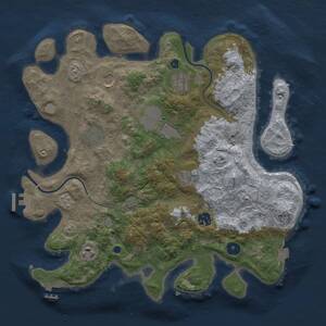 Thumbnail Rust Map: Procedural Map, Size: 3700, Seed: 102179911, 14 Monuments