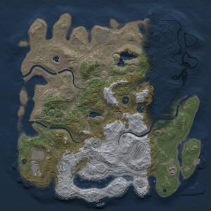 Thumbnail Rust Map: Procedural Map, Size: 4250, Seed: 1030654510, 14 Monuments