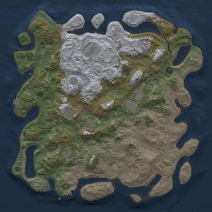 Thumbnail Rust Map: Procedural Map, Size: 4500, Seed: 80721073, 18 Monuments