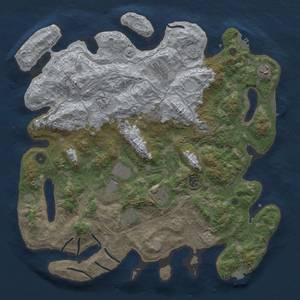 Thumbnail Rust Map: Procedural Map, Size: 4300, Seed: 24015, 17 Monuments