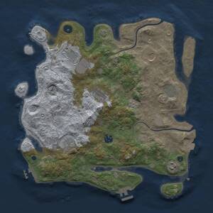 Thumbnail Rust Map: Procedural Map, Size: 3700, Seed: 301610569, 14 Monuments