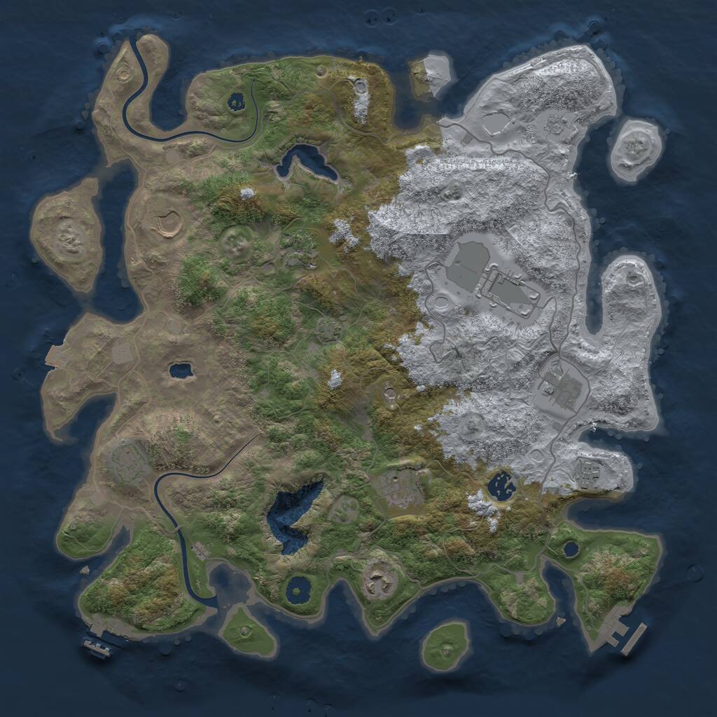 Rust Map: Procedural Map, Size: 4000, Seed: 2082043976, 15 Monuments