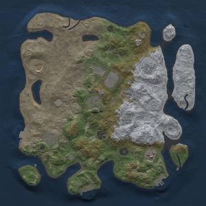 Thumbnail Rust Map: Procedural Map, Size: 3500, Seed: 1258169987, 16 Monuments