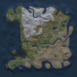 Thumbnail Rust Map: Procedural Map, Size: 4000, Seed: 180644111, 16 Monuments