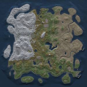 Thumbnail Rust Map: Procedural Map, Size: 4500, Seed: 178252679, 14 Monuments