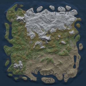 Thumbnail Rust Map: Procedural Map, Size: 6000, Seed: 792323789, 19 Monuments