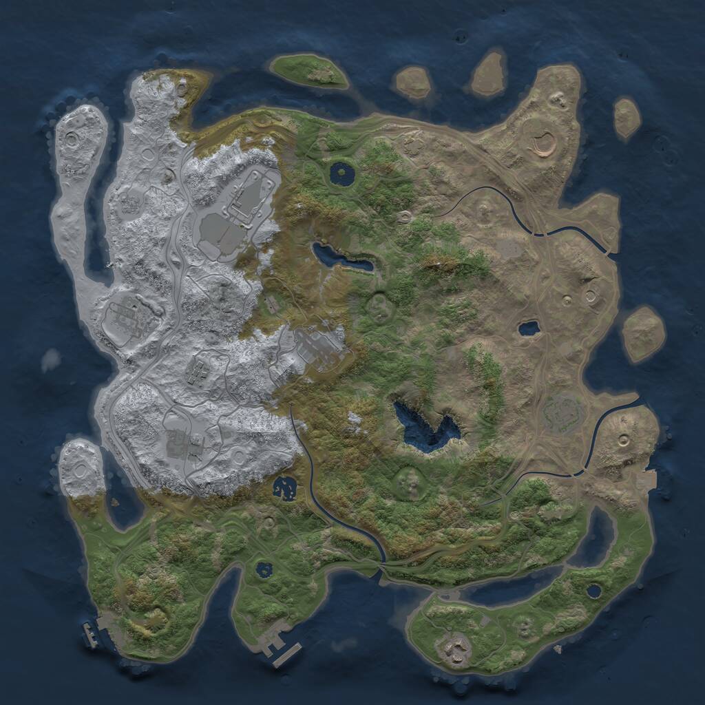 Rust Map: Procedural Map, Size: 4250, Seed: 50880, 15 Monuments