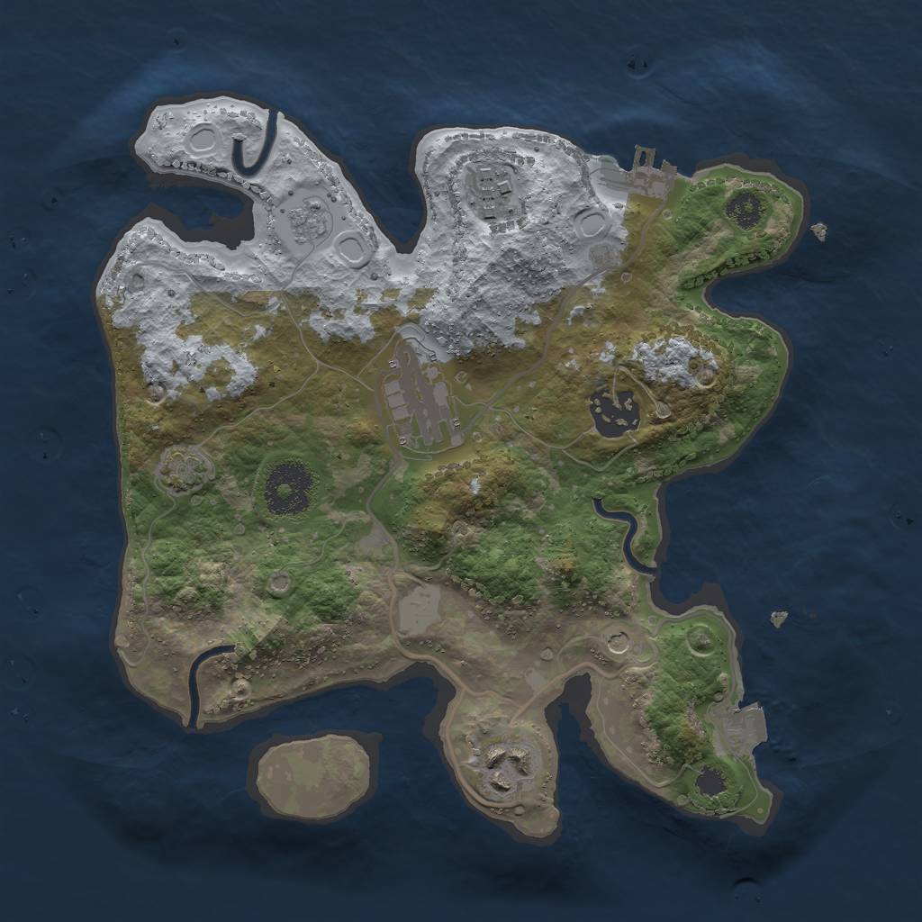Rust Map: Procedural Map, Size: 2700, Seed: 1420806656, 11 Monuments