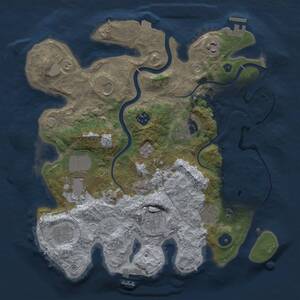 Thumbnail Rust Map: Procedural Map, Size: 3500, Seed: 455012650, 15 Monuments