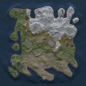 Thumbnail Rust Map: Procedural Map, Size: 3500, Seed: 592603336, 17 Monuments