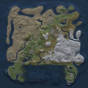 Thumbnail Rust Map: Procedural Map, Size: 4500, Seed: 441414305, 17 Monuments