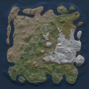 Thumbnail Rust Map: Procedural Map, Size: 4500, Seed: 441414305, 17 Monuments