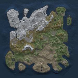Thumbnail Rust Map: Procedural Map, Size: 3700, Seed: 1137296869, 18 Monuments