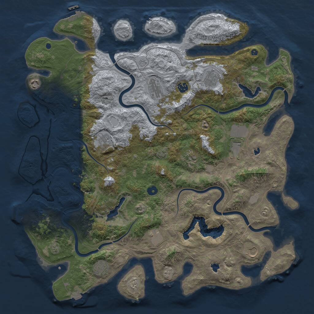 Rust Map: Procedural Map, Size: 4720, Seed: 19751006, 17 Monuments