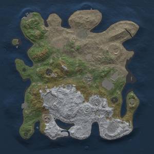 Thumbnail Rust Map: Procedural Map, Size: 3550, Seed: 1783562886, 17 Monuments