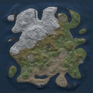 Thumbnail Rust Map: Procedural Map, Size: 3500, Seed: 1096669246, 17 Monuments