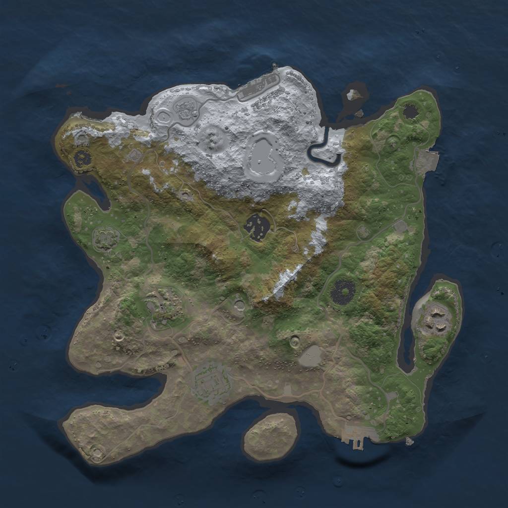 Rust Map: Procedural Map, Size: 3000, Seed: 1646961751, 12 Monuments