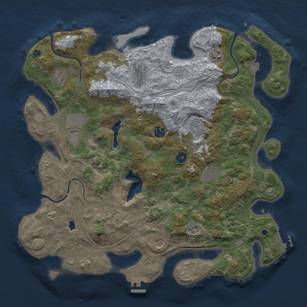 Rust Map: Procedural Map, Size: 4250, Seed: 1670808435, 15 Monuments