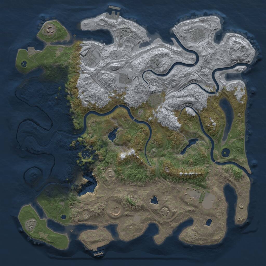 Rust Map: Procedural Map, Size: 4500, Seed: 8152, 15 Monuments