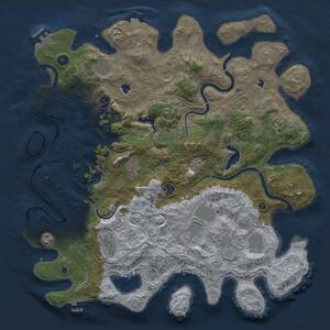 Thumbnail Rust Map: Procedural Map, Size: 4500, Seed: 1547011237, 17 Monuments