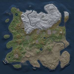 Thumbnail Rust Map: Procedural Map, Size: 3800, Seed: 92150, 16 Monuments
