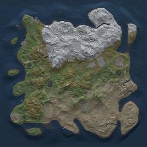 Thumbnail Rust Map: Procedural Map, Size: 3800, Seed: 92150, 17 Monuments