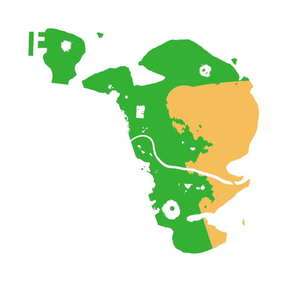 Biome Rust Map: Procedural Map, Size: 2500, Seed: 91842
