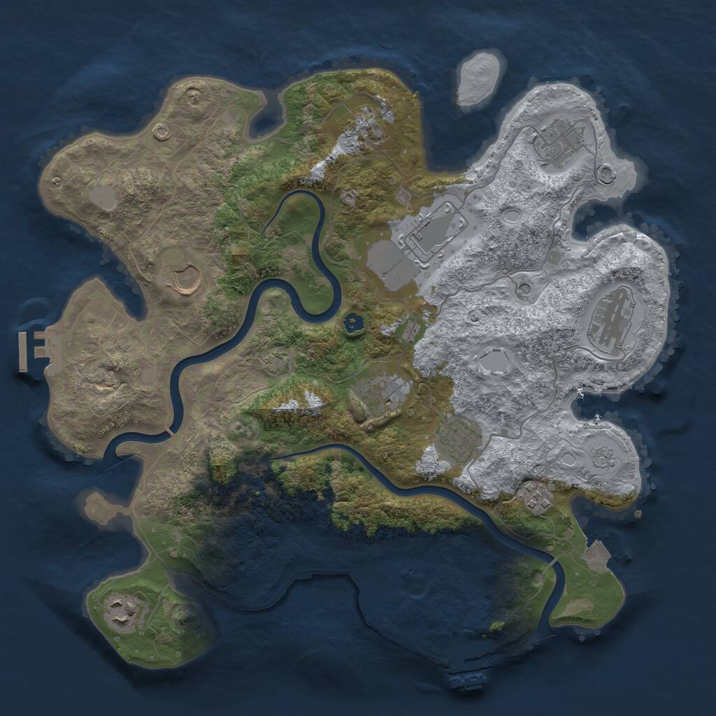 Rust Map: Procedural Map, Size: 3600, Seed: 30150321, 15 Monuments
