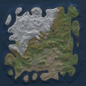 Thumbnail Rust Map: Procedural Map, Size: 4500, Seed: 9072023, 17 Monuments