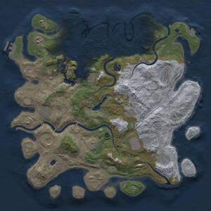 Thumbnail Rust Map: Procedural Map, Size: 4250, Seed: 2002597836, 17 Monuments