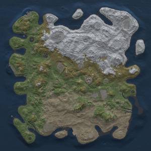 Thumbnail Rust Map: Procedural Map, Size: 4500, Seed: 262106643, 18 Monuments