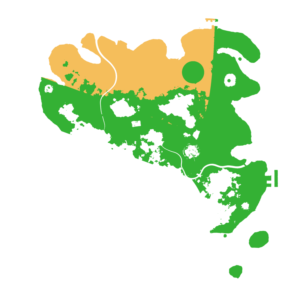 Biome Rust Map: Procedural Map, Size: 3500, Seed: 81423