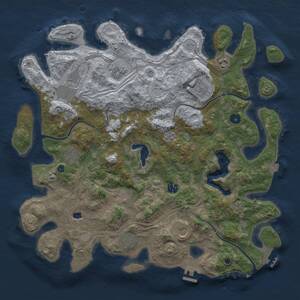 Thumbnail Rust Map: Procedural Map, Size: 4250, Seed: 1591224146, 16 Monuments