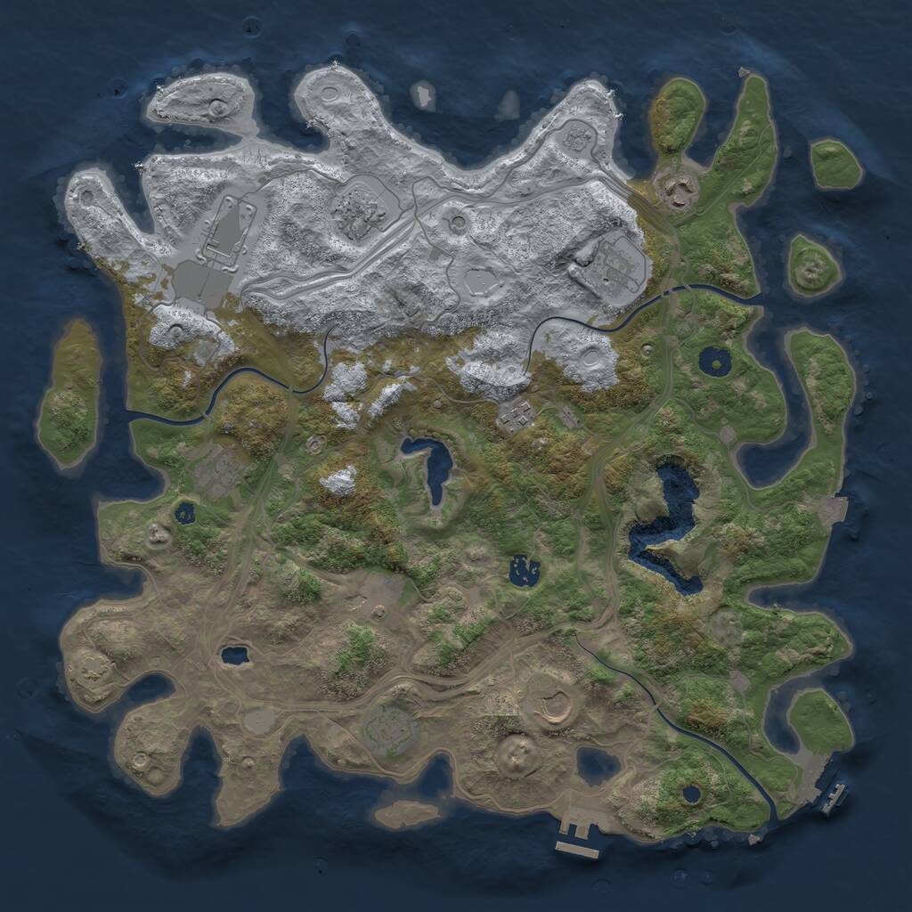 Rust Map: Procedural Map, Size: 4250, Seed: 1591224146, 16 Monuments