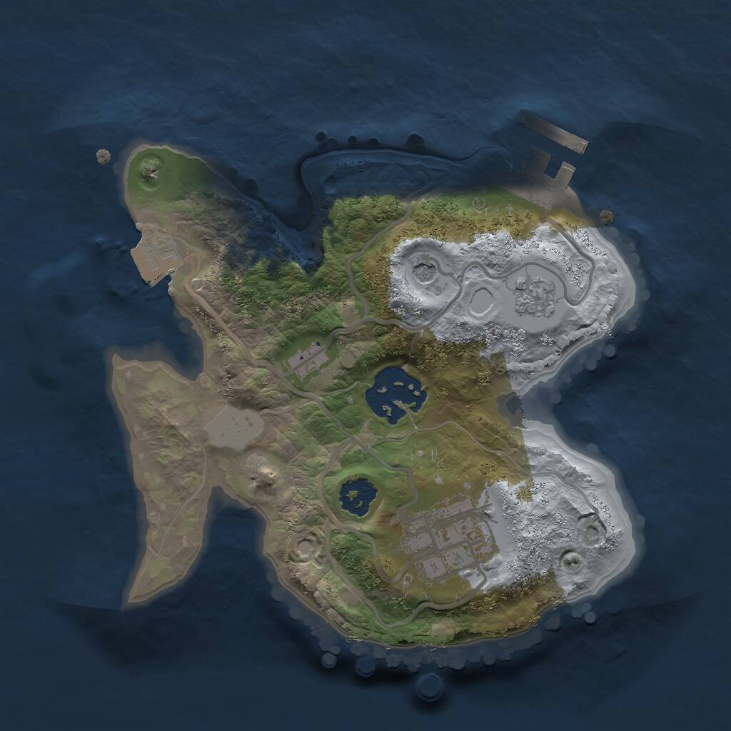 Rust Map: Procedural Map, Size: 2000, Seed: 1662883084, 6 Monuments