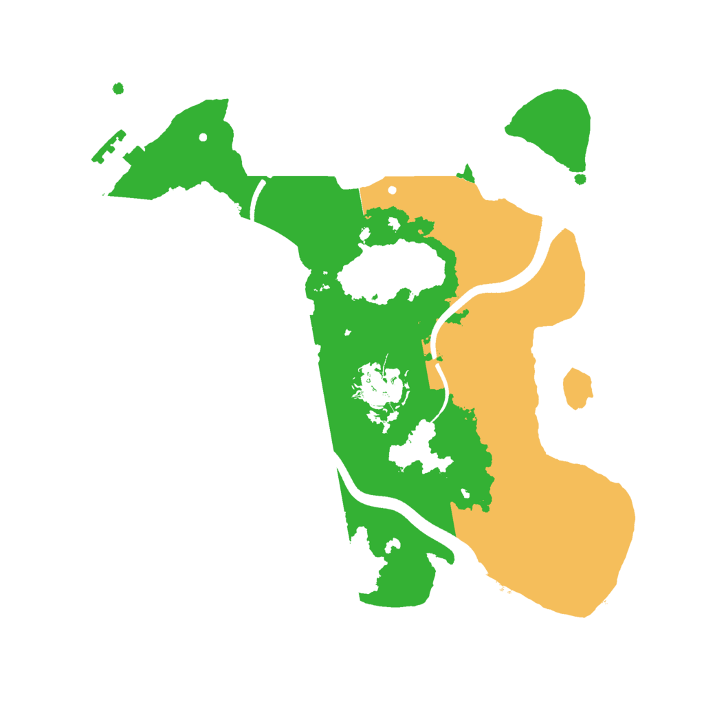 Biome Rust Map: Procedural Map, Size: 2500, Seed: 1791921387