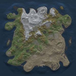 Thumbnail Rust Map: Procedural Map, Size: 3700, Seed: 208820889, 18 Monuments