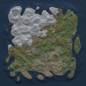 Thumbnail Rust Map: Procedural Map, Size: 4300, Seed: 20123748, 17 Monuments