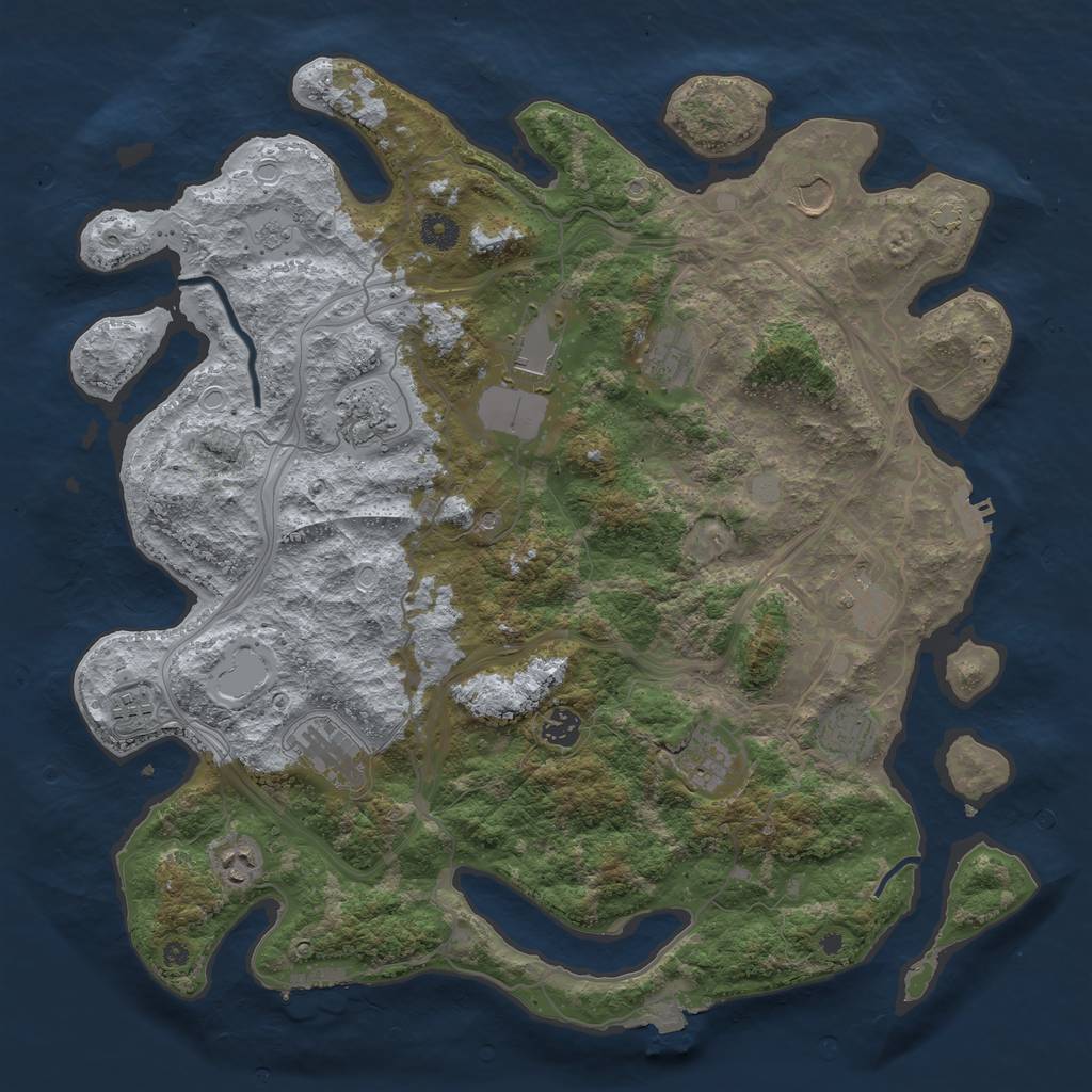 Rust Map: Procedural Map, Size: 4250, Seed: 512070658, 19 Monuments