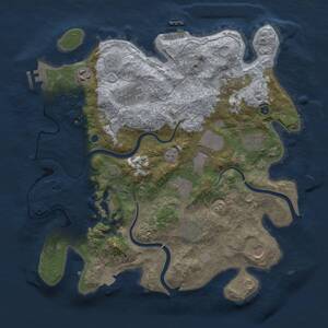 Thumbnail Rust Map: Procedural Map, Size: 3700, Seed: 1016738069, 16 Monuments